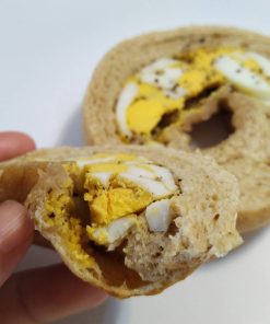 野酵黑胡椒水煮蛋貝果_天然野生酵母_天然酵母_魯邦種_貝果