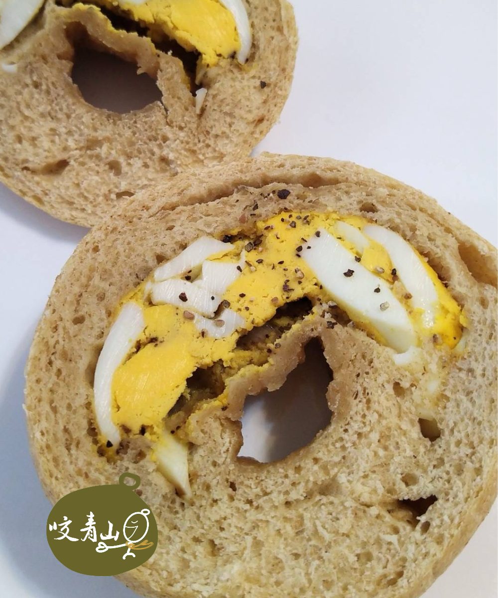 野酵黑胡椒水煮蛋貝果_天然野生酵母_天然酵母_魯邦種_貝果