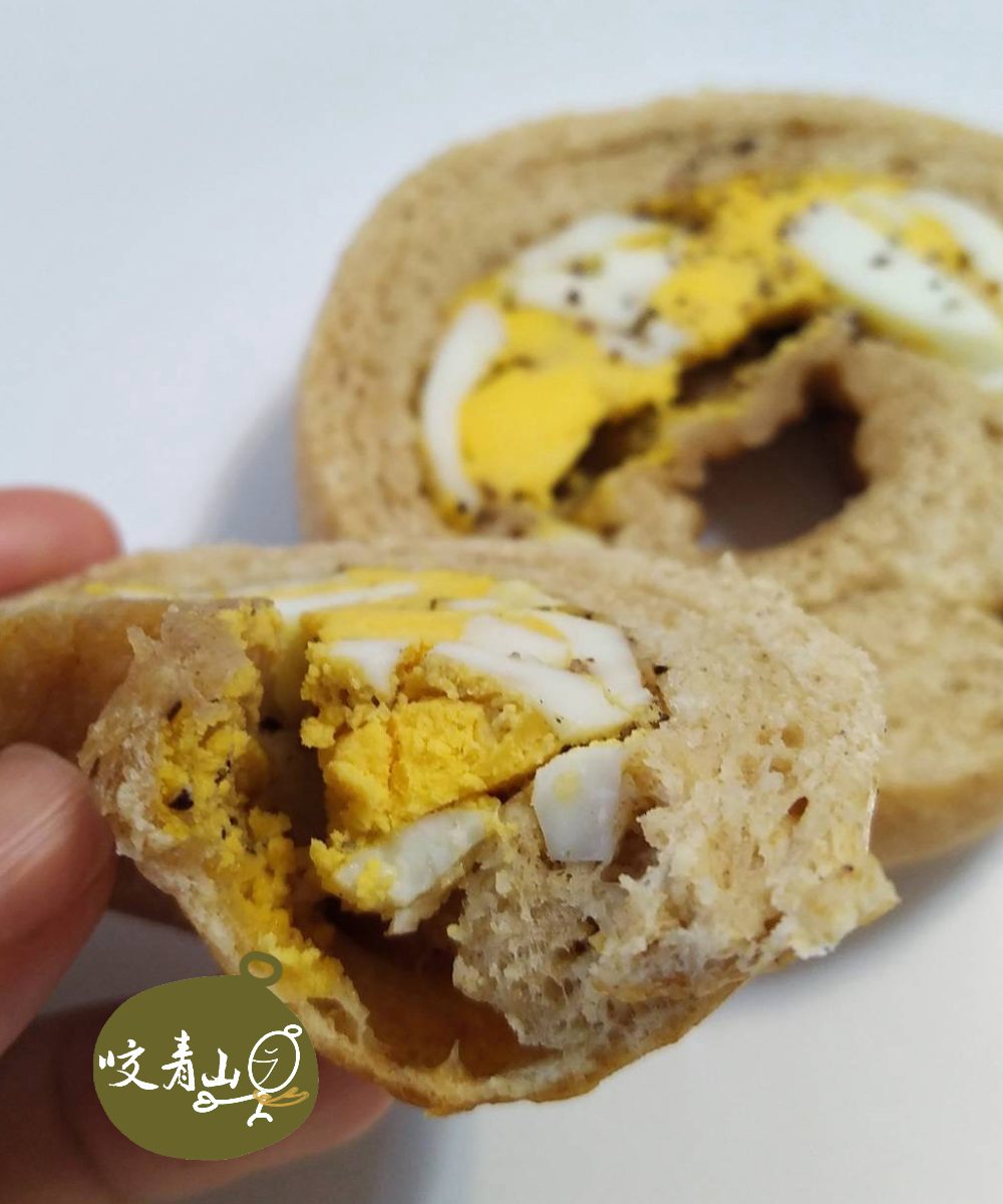 野酵黑胡椒水煮蛋貝果_天然野生酵母_天然酵母_魯邦種_貝果